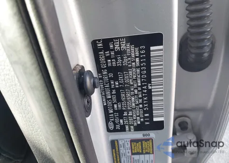 2013 Kia Sorento Lx z USA, uszkodzony, nr VIN 5XYKT4A17DG351163